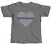AS Name Heart -purple, a Grey Comfort Colors Unisex Tee