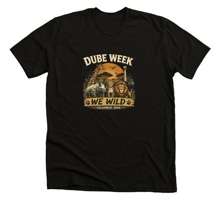 DUBE WEEK 2026 - Columbus, OH, a Black Heather Premium Unisex Tee