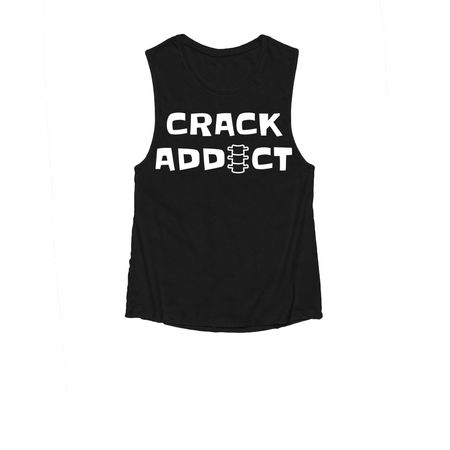 Crack addict, a Black Women's Muscle Tank