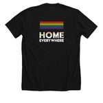 PRIDE - HOME EVERYWHERE, a Solid Black Blend Premium Unisex Tee (back-view)