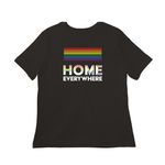 PRIDE - HOME EVERYWHERE, a Black Women?s Relaxed Cotton Tee (back-view)