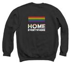 PRIDE - HOME EVERYWHERE, a Black Crewneck Sweatshirt (back-view)