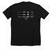 LAIBC blue tee and black tee, a Solid Black Blend Premium Unisex Tee (back-view)
