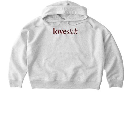 Lovesick Women?s Hoodie, a Cool Heather Grey Stanley/Stella Women?s Stella Nora Pullover Hoodie