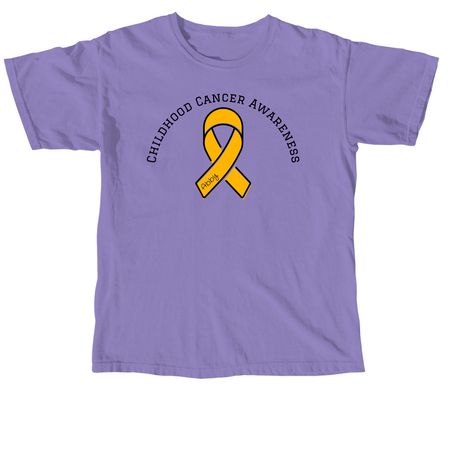 childhood cancer awareness, a Violet Comfort Colors Unisex Tee