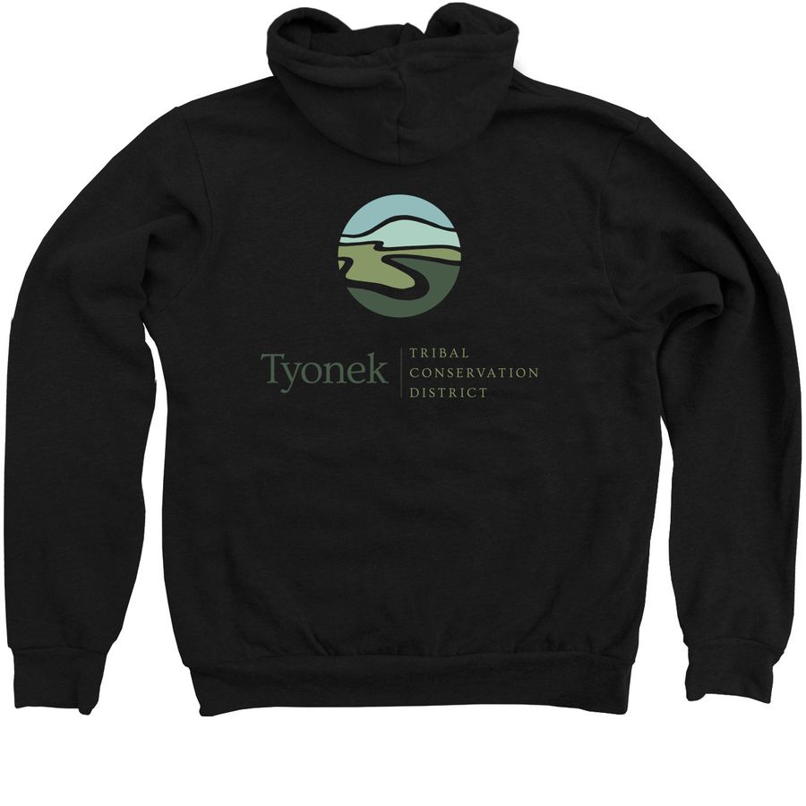 Tyonek TCD Zip-Hoodie, a Black Zip Up Hoodie (back-view)