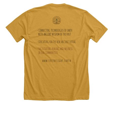 Night Reflect, a Heather Mustard Premium Unisex Tee (back-view)