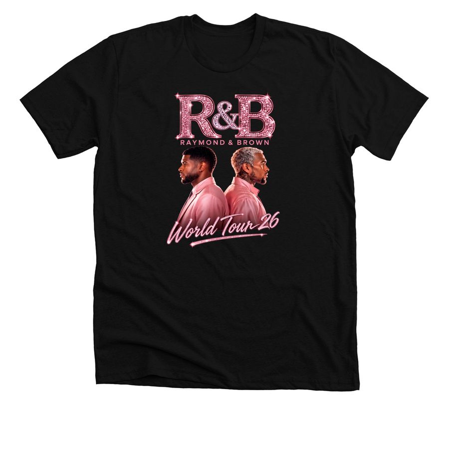 R&B Raymond & Brown World Tour '26 T-Shirt, a Solid Black Blend Premium Unisex Tee