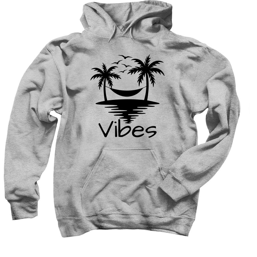 Tropical Vibes Hoodie, a Sport Grey Pullover Hoodie