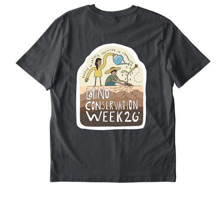 Latino Conservation Week '26, a Anthracite Stanley/Stella Unisex Creator 2.0 Tee (back-view)