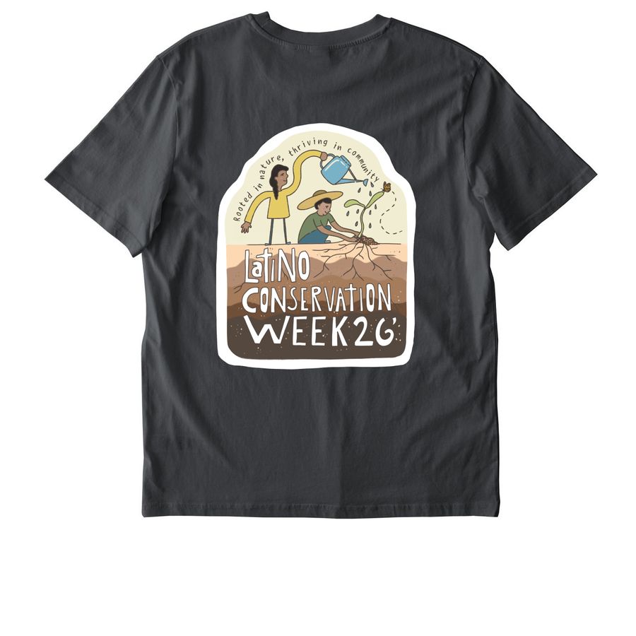Latino Conservation Week '26, a Anthracite Stanley/Stella Unisex Creator 2.0 Tee (back-view)
