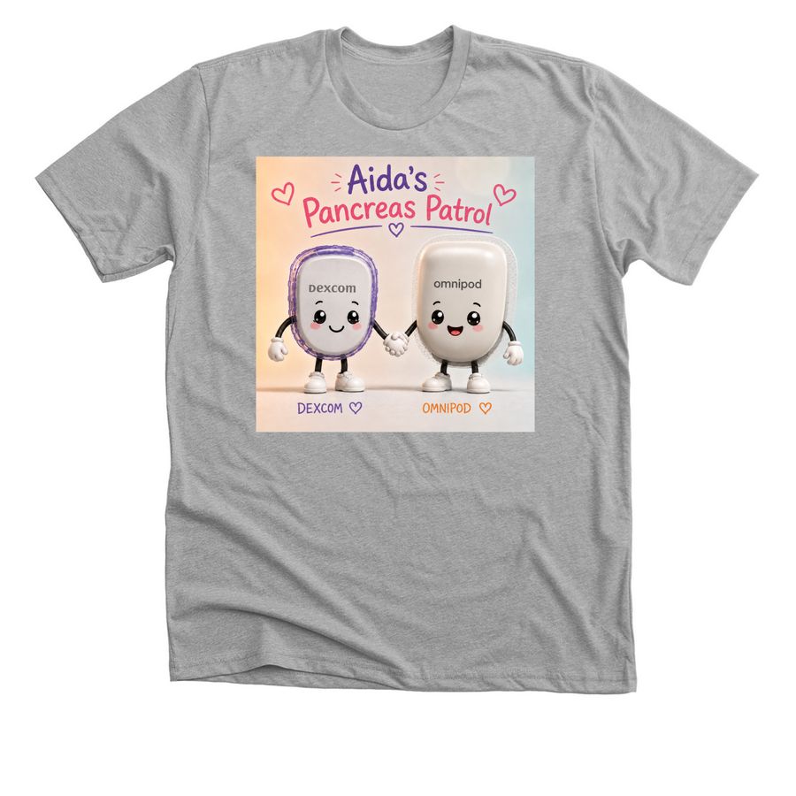 Aida's Pancreas Patrol, a Athletic Heather Premium Unisex Tee