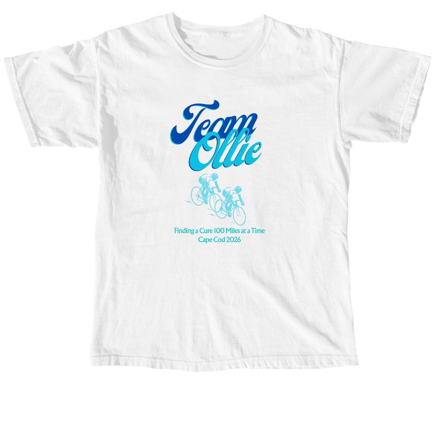 Zach and Kendall Ride for a Cure!, a White Comfort Colors Unisex Tee
