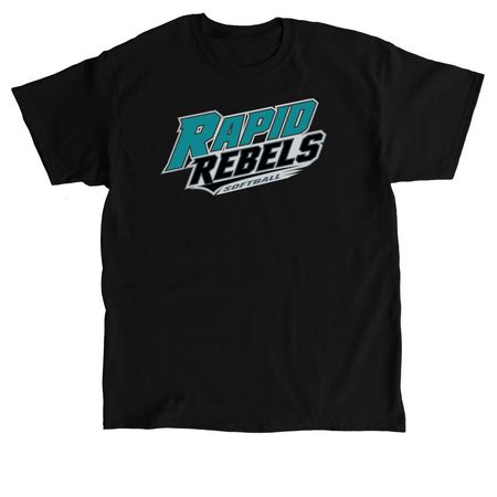 Rapid Rebels word Logo, a Black Classic Unisex Tee