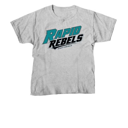 Rapid Rebels word Logo, a Sport Grey Youth Unisex Tee