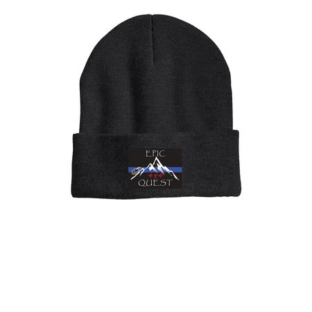 EPIC 4x4 Quest Beanie, a Heather Charcoal Printed Cuffed Beanie