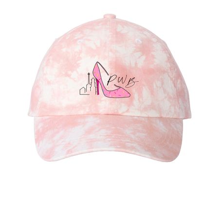 PWB Sprinkle Logo Tie Dye Cap, a Light Pink Printed Tie Dye Baseball Hat