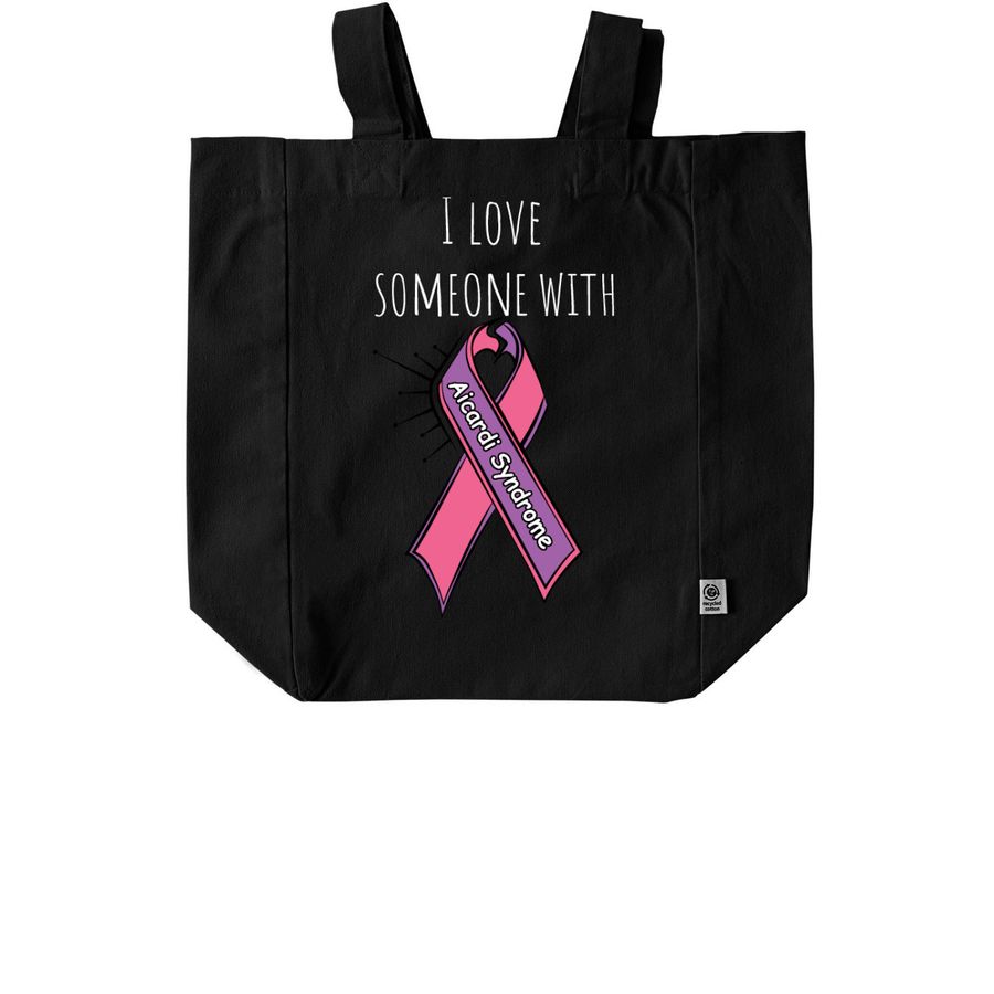 Aicardi Ribbon Tote Bag, a Black Recycled Cotton Tote Bag