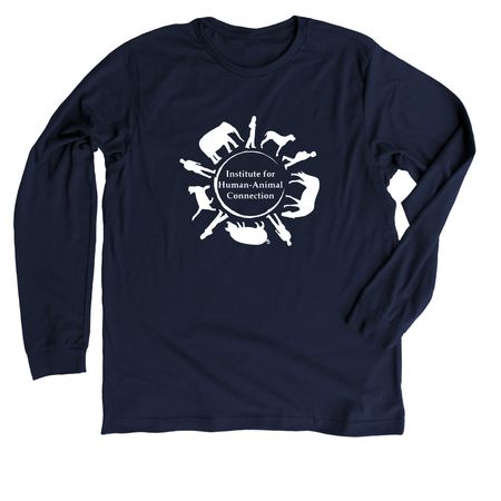 IHAC Logo Gear, a Heather Midnight Navy Premium Long Sleeve Tee