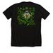 DRONES SUCK, a Solid Black Blend Premium Unisex Tee (back-view)
