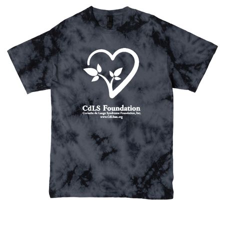 CdLS Foundation Classic Logo Tee, a Black Crystal Tie Dye Tee