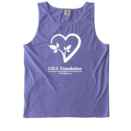 CdLS Foundation Classic Logo Tee, a Violet Comfort Colors Tank Top