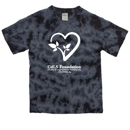 CdLS Foundation Classic Logo Tee, a Black Youth Crystal Tie Dye Tee