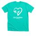 CdLS Foundation Classic Logo Tee, a Heather Sea Green Premium Unisex Tee