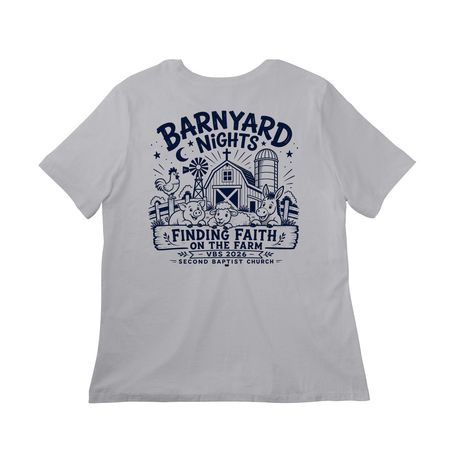 VBS 2026, a Solid Athletic Grey Women?s Relaxed Cotton Tee