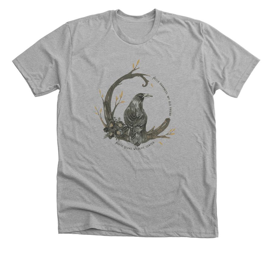 Halloween shirt: Crow, a Athletic Heather Premium Unisex Tee