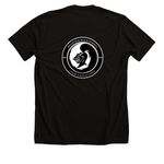 Black Knights Large Logo T-Shirt, a Solid Black Blend Premium Unisex Tee (back-view)