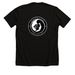Black Knights Large Logo T-Shirt, a Solid Black Blend Premium Unisex Tee (back-view)
