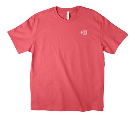 Hand Papermaking Pull Press Repeat Shirt, a Vintage Red Unisex Heavyweight Tee (back-view)