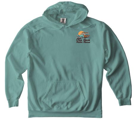 Beach Bunny Vibes, a Seafoam Comfort Colors Pullover Hoodie