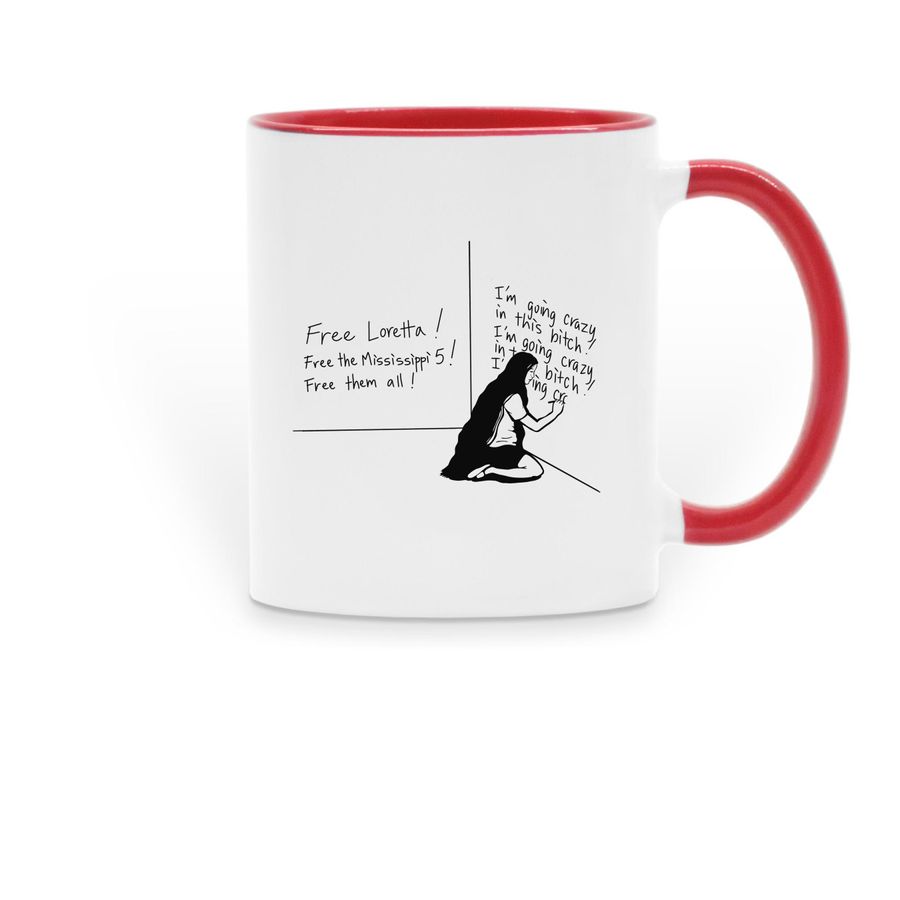 I'm Going Crazy (Mug), a Red Two-Tone Ceramic Mug
