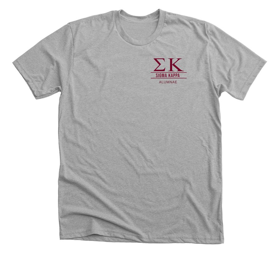 Sigma Kappa Bloomington, IN Alumnae, a Athletic Heather Premium Unisex Tee
