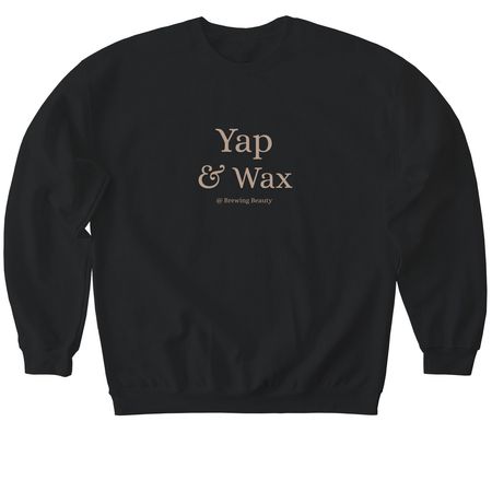 Yap n wax, a Black Softstyle Crewneck Sweatshirt