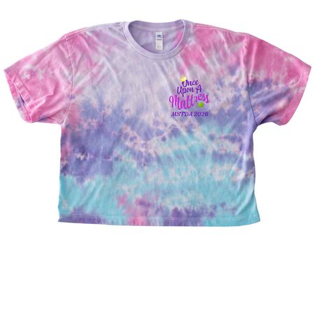 Once Upon A Mattress Shirts, a Cotton Candy Women's Tie Dye Cropped Tee