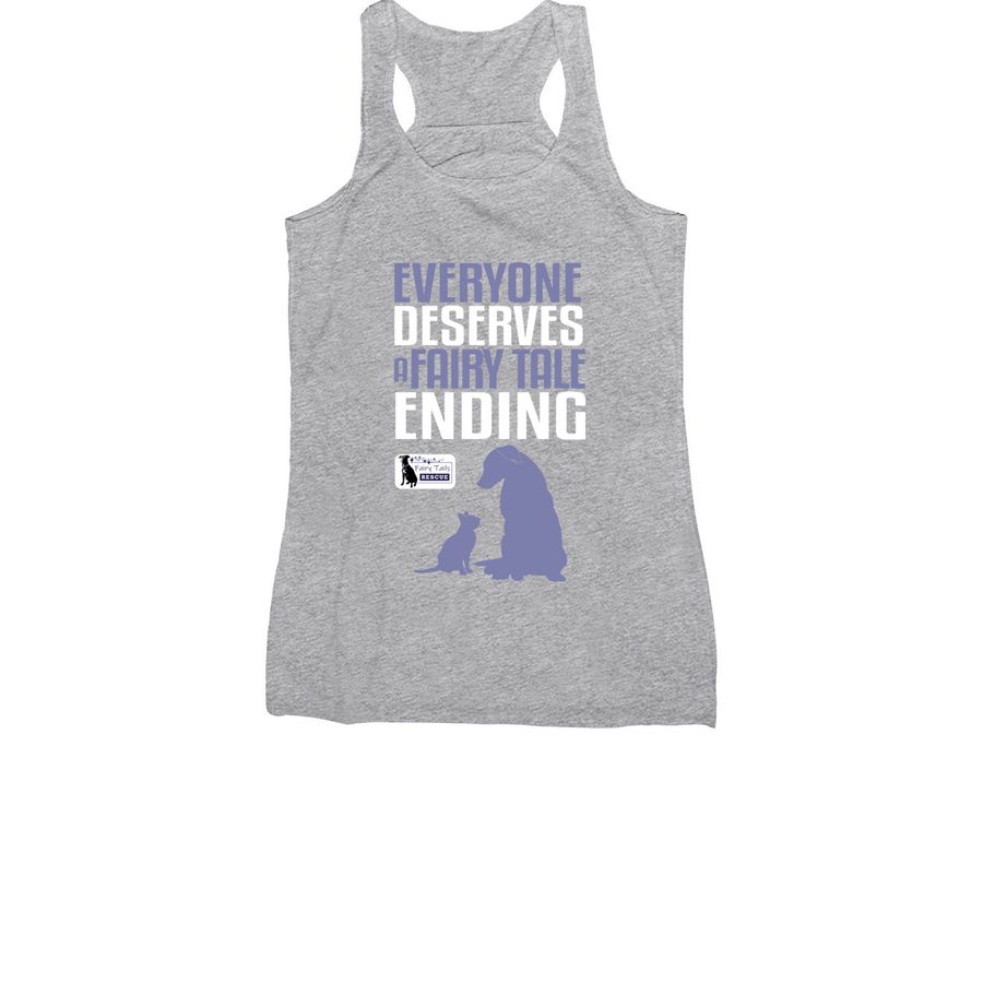 Fairy Tails Rescue T Shirt Fundraiser&nbsp;, a Athletic Heather Women's Racerback