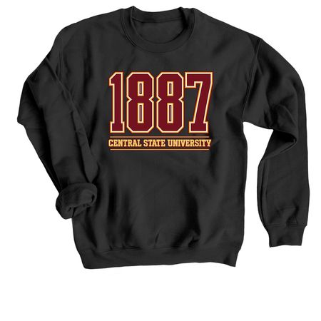 "1887, a Black Crewneck Sweatshirt