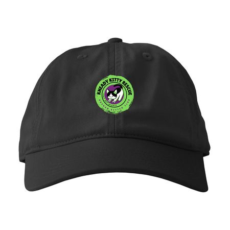 Kneady Kitty Rescue Hats, a Black Printed Eco Baseball Cap