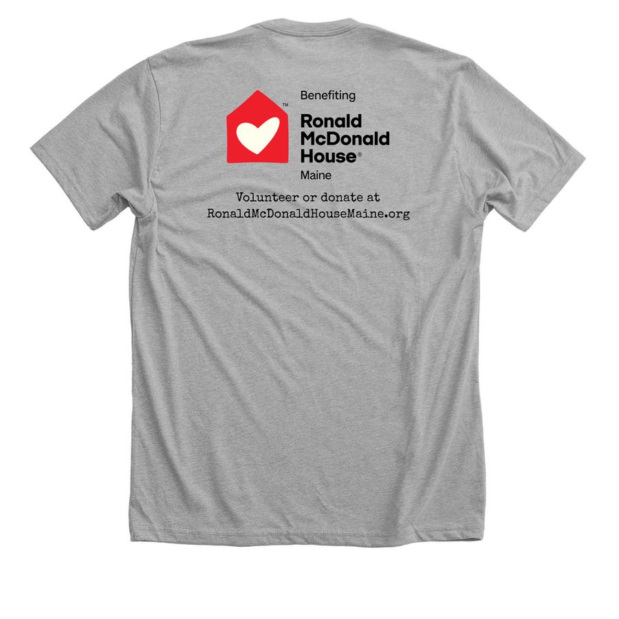 I Love Orono, a Athletic Heather Premium Unisex Tee (back-view)