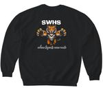SWHS Reunion Merch, a Black Softstyle Crewneck Sweatshirt (back-view)