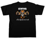SWHS Reunion Merch, a Black Comfort Colors Unisex Tee (back-view)