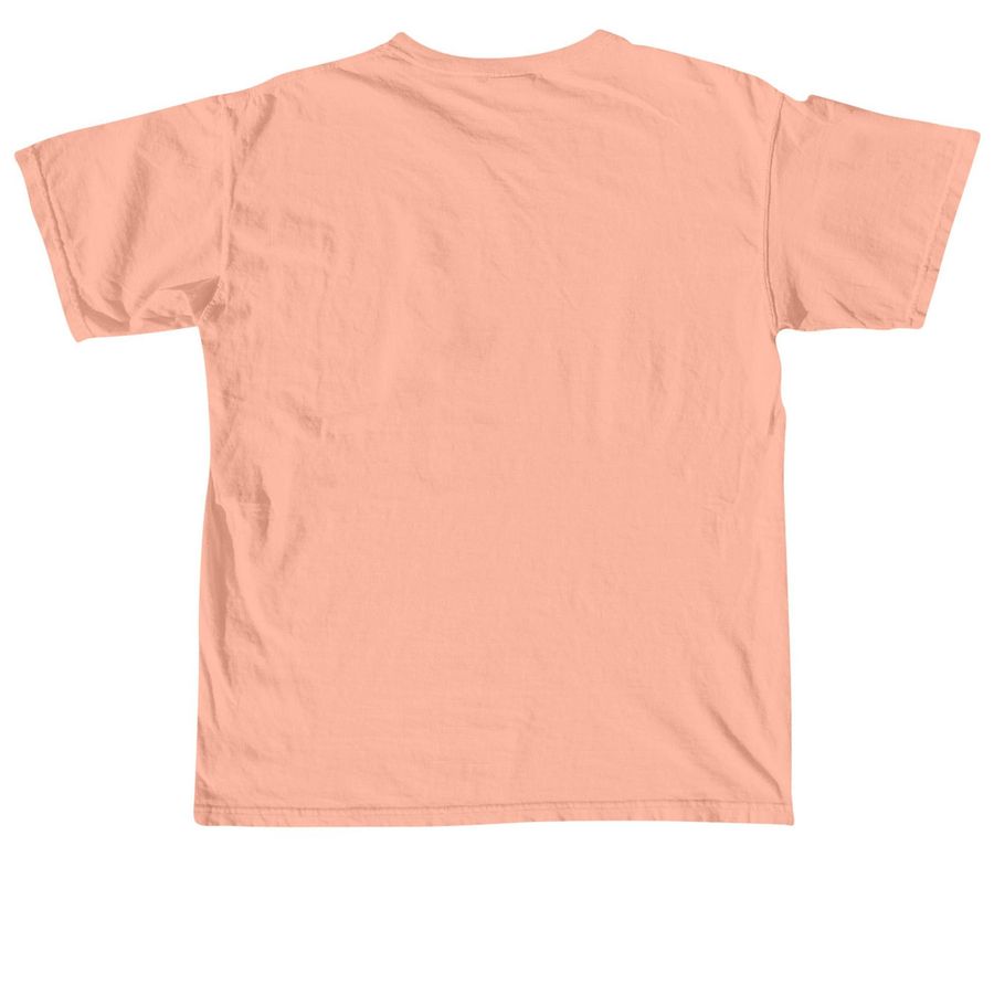 Less Meanies More Weenies - SDS Dachshunds, a Neon Cantaloupe Comfort Colors Unisex Tee (back-view)