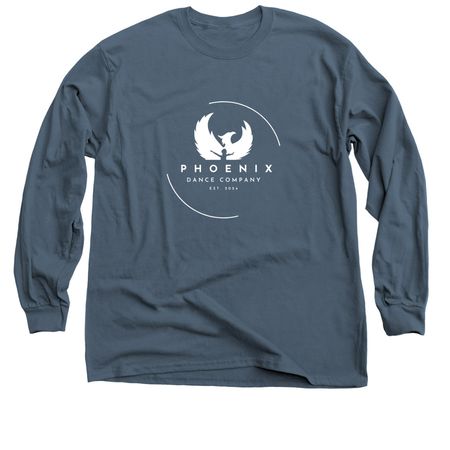 Circle Design Logo, a Indigo Classic Long Sleeve Tee