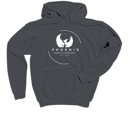 Circle Design Logo, a Charcoal Youth Pullover Hoodie