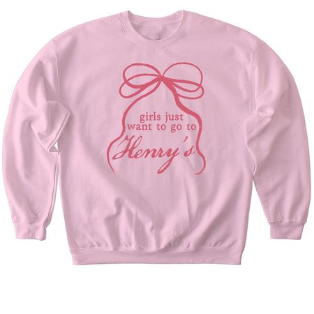 Henry's Books, a Light Pink Softstyle Crewneck Sweatshirt