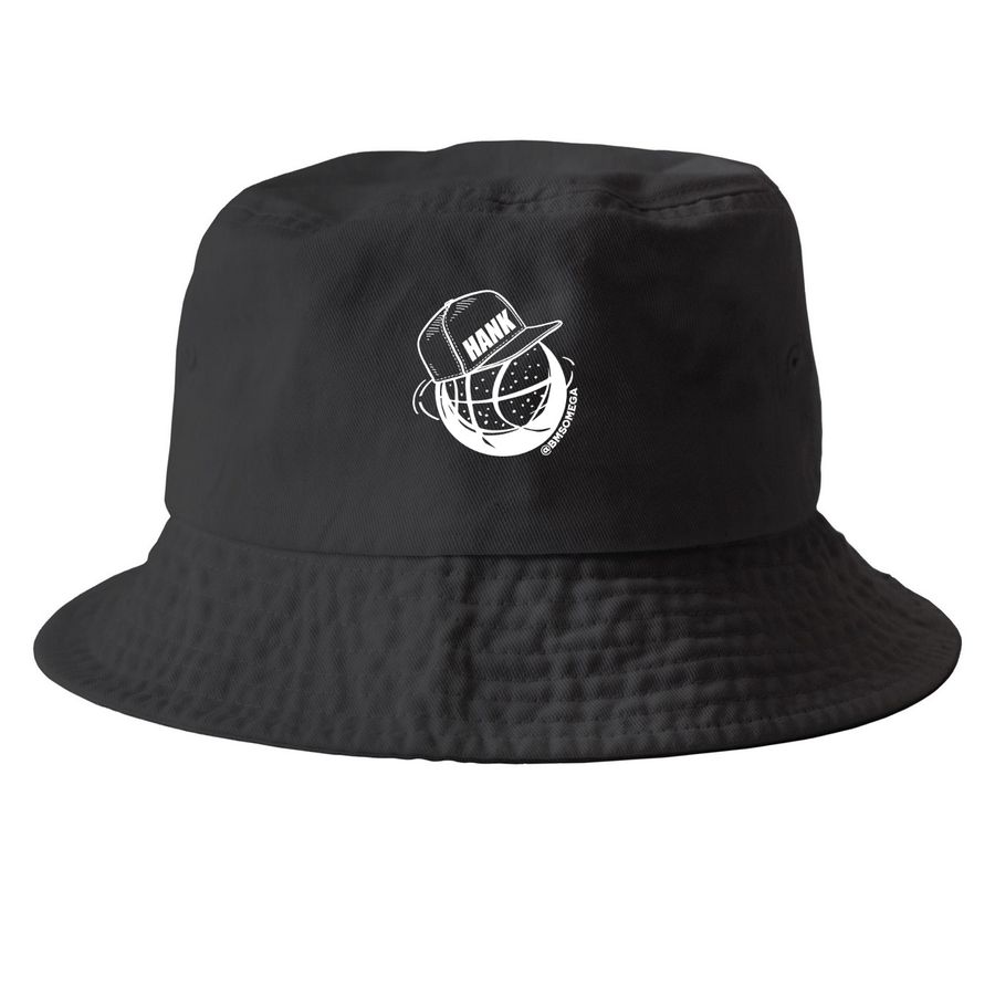 Hank Hat, a Black Printed Bucket Hat