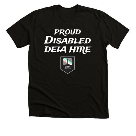 We're All DEIA, a Black Heather Premium Unisex Tee